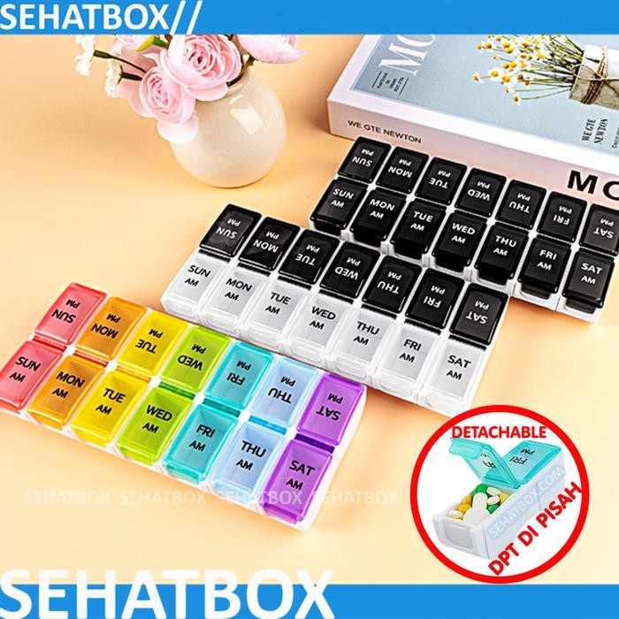 Premium Vitamin MEDICINE BOX 14 DAYS 14 DAYS Jigsaw Weekly Pill BOX MEDICINE