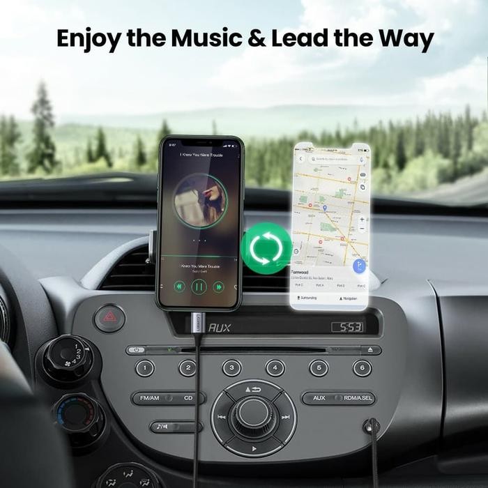 Ugreen MFI Lighting สายสัญญาณเสียง Iphone เป็น 3.5 มม. 1 ม.-7059