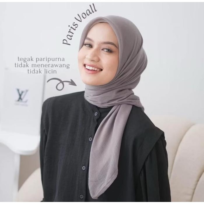 Premium Paris Jadoel Hijab / Square Hijab / Premium Plain Paris Hijab