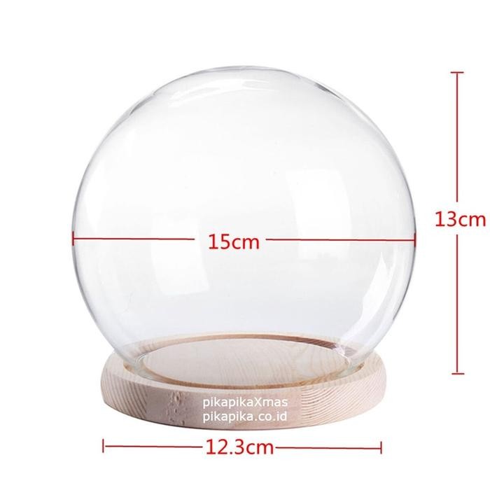 GLASS DOME ROUND / GLASS DOME ROUND SIZE 10CM, 12CM, 15CM CODE 803