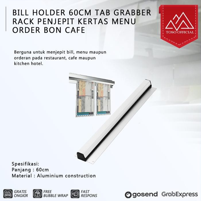 ที่วางบิล 60 ซม. Tab Grabber Rack ที่หนีบกระดาษ เมนู Order Bon Cafe
