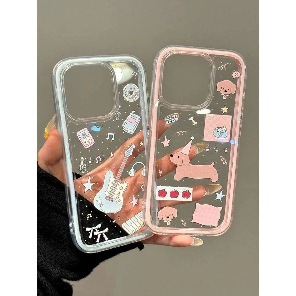ล่าสุด Aesthetic Puppy Guitar Case Oppo A6 Pro Reno 14F 14 Pro 5Ga5X A5I A3X 8 Pro 5G A3 Pro A92 A98