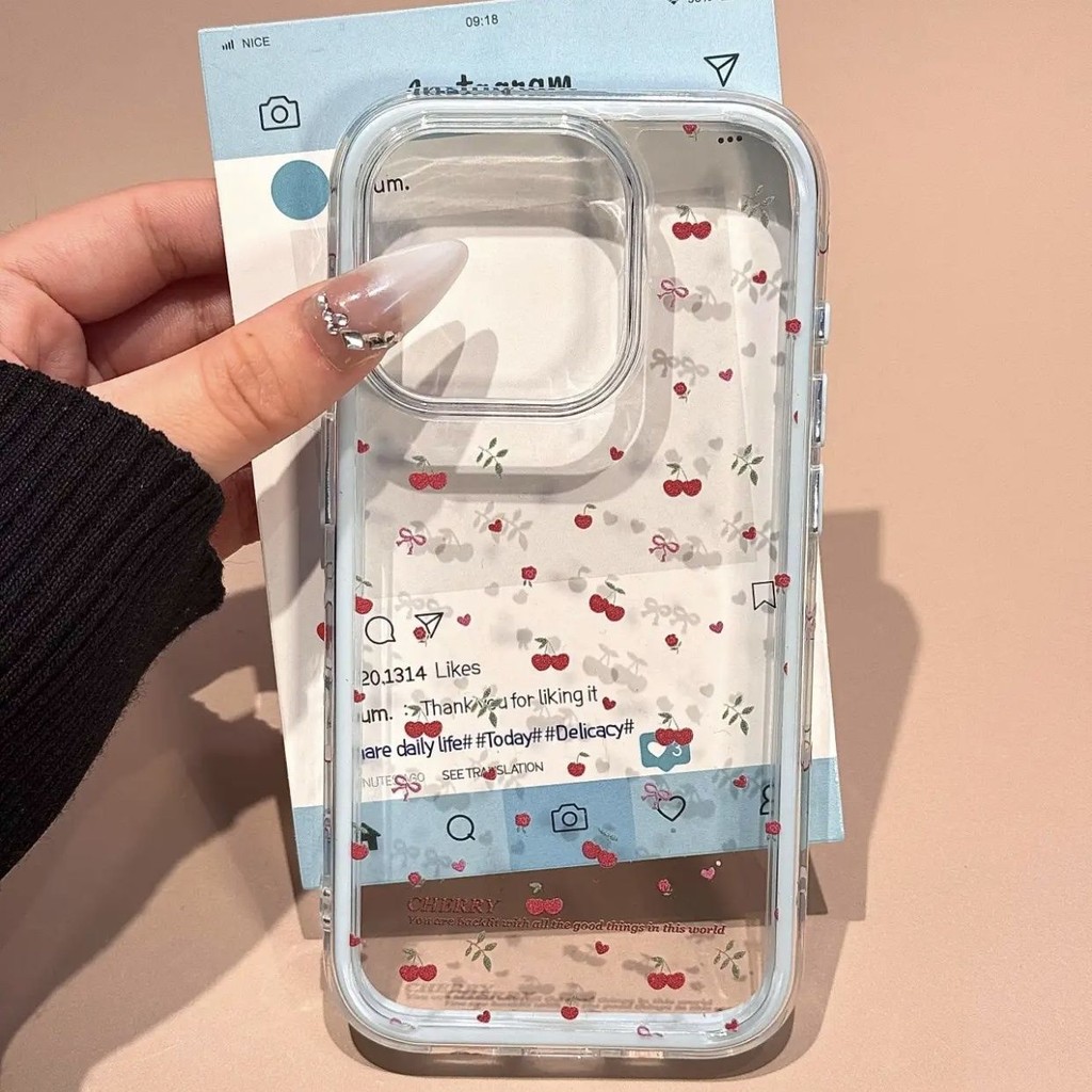 แฟชั่นล่าสุดปลอกเชอร์รี่ Hp Samsung A07 A17 A56 5G A36 A26 A16 A06 A34 A23 A24 A04S A15 A13 A14 A53 