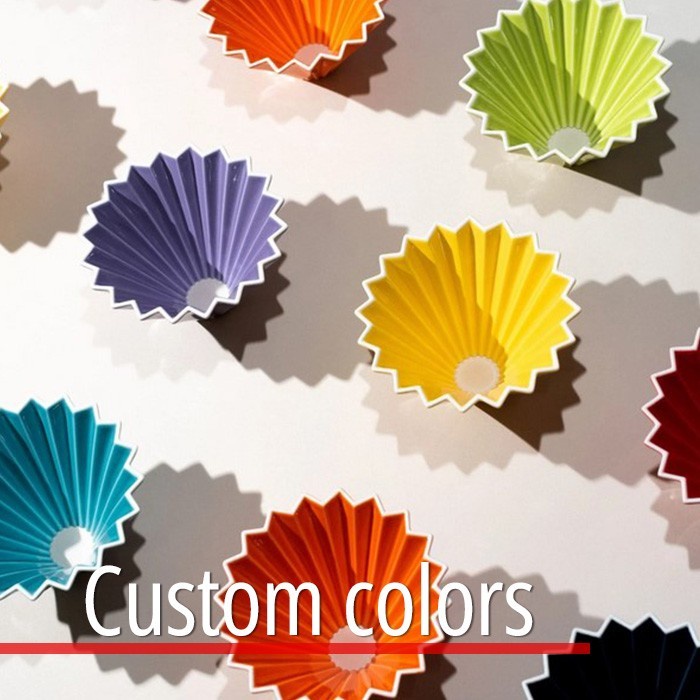! Origami V60 Coffee Dripper Air W/ฐานสีที่กําหนดเอง Barista Coffee Petg