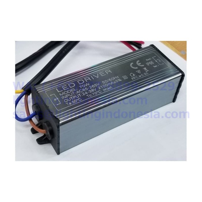 ไดร์เวอร์ LED 70W IP66 LED Ballast Transformer 70W 2100mA