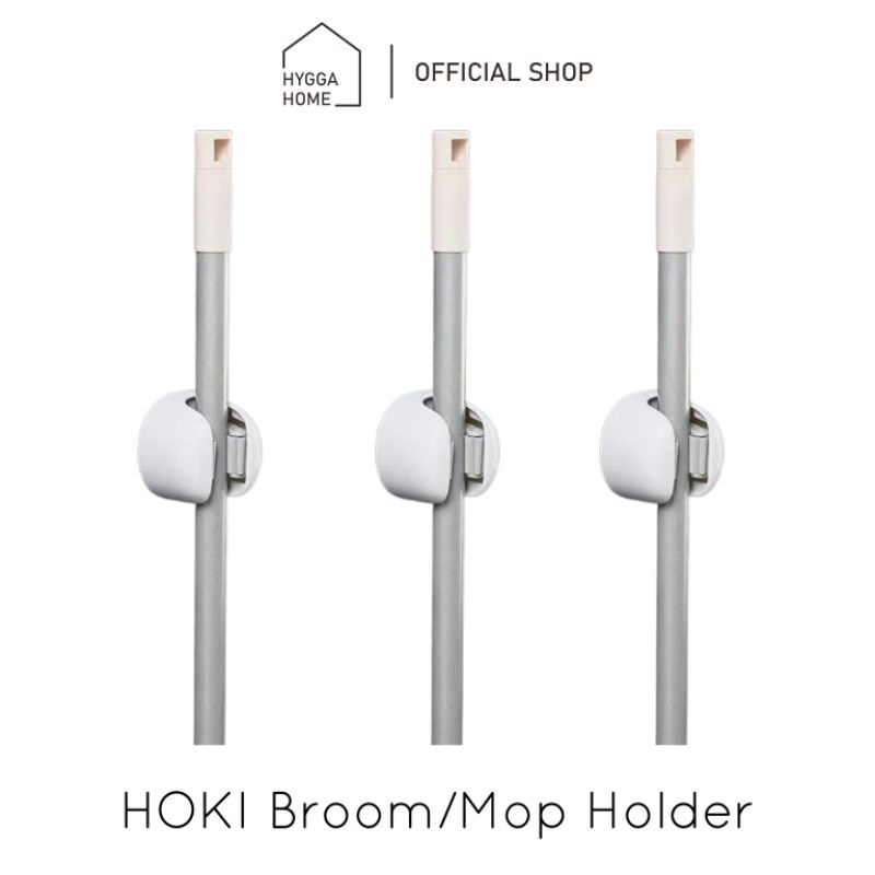 GANTUNGAN HYGGA HOME HOKI WALL Hacker STICKED BROOM MOP UMBRELLA CLIP HOLDER BROOM MOP HOLDER