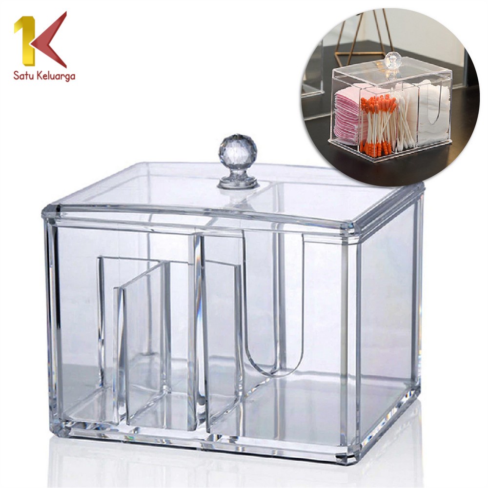 ONE FAMILY ARYLIC COSMETIC BOX K13 MULTIFUNCTIONAL JEWELRY BOX COTTON & SHELF