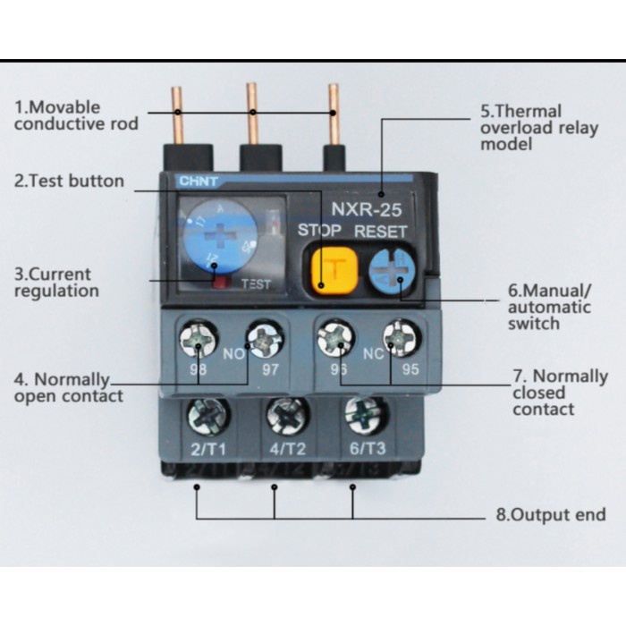 Chint Thermal Overload Relay 4-6Ampere NXR25 / Overload NXR-25