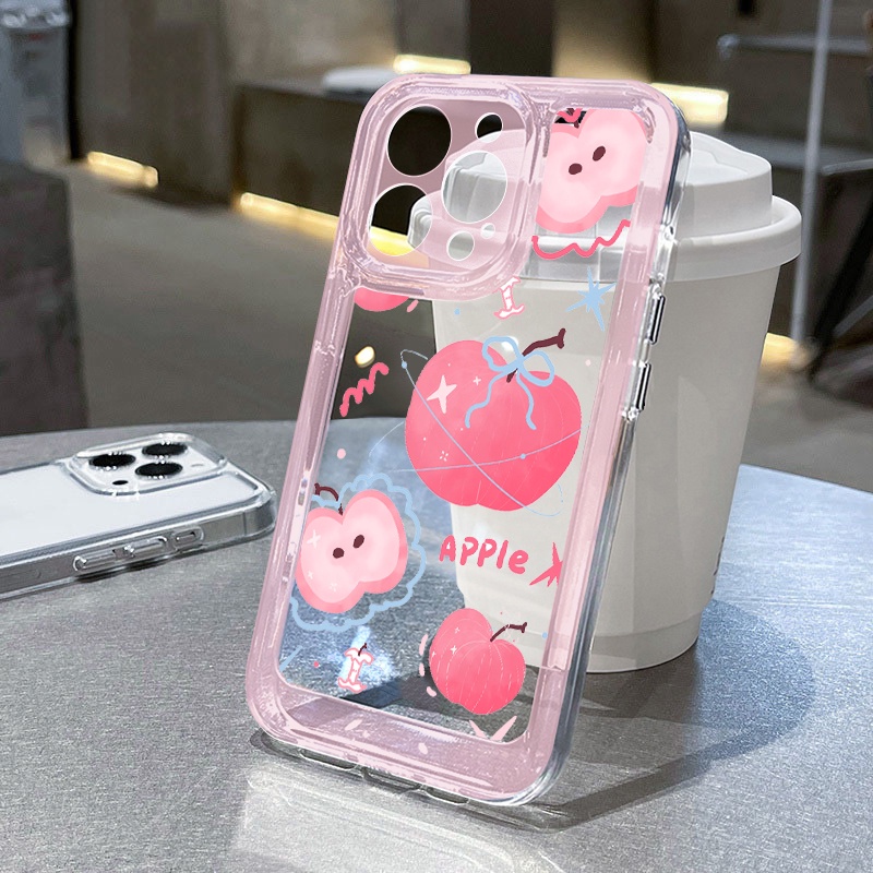 HP น่ารัก Apple Soft Girl Case Xiaomi C71 15 Ultra 14 14T Pro Poco X7 F7 Pro C75 C65 M3 X5 X3 Gt 12T F4 F5 M4 M5S F6 M6 M6 4G X6 Lite 11 Pro Lite 12T ปลอกมือถืออนุบาลที่ไม่ซ้ํากันน่ารัก
