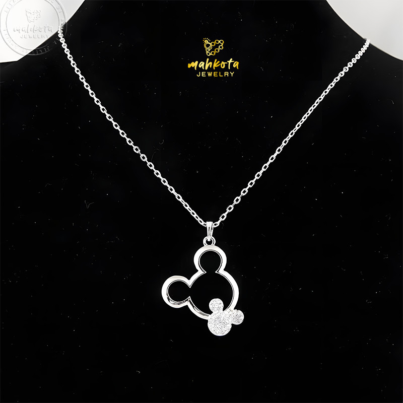 K33 Michi ไทเทเนียมสร้อยคอผู้หญิงเครื่องประดับแฟชั่น-ลูกไม้หนังทุกวันป้องกันสนิม Anti-fade