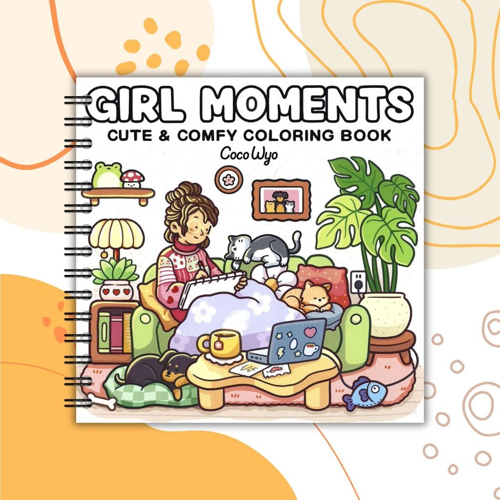 Girl Moment สมุดระบายสีน่ารักและสบาย Merwanai Girl Moment Book หนา 200 แกรม