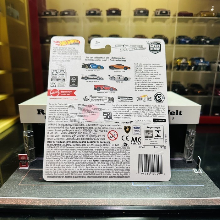 ต้นฉบับ HOTWHEELS CHASE SPEED MACHINES PORSCHE 911 GT3 BLACK READY