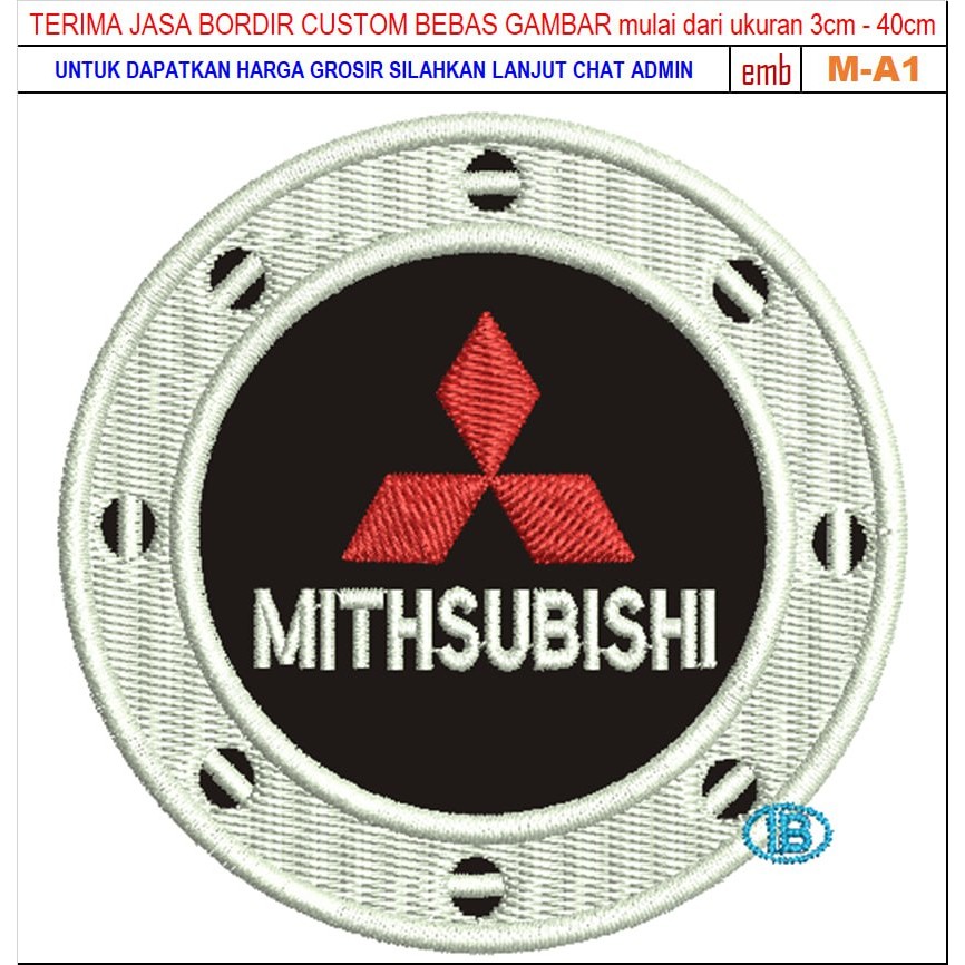 HD-137 MITHSUBISI ICON NAME MOTORCYCLE ROUNDS/RACING/CLUB EMBROIDERY PATCH