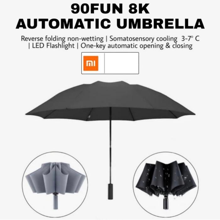 XIAOMI 90FUN ร่มอัตโนมัติพร้อมไฟฉาย - ไฟฉายร่มพับ