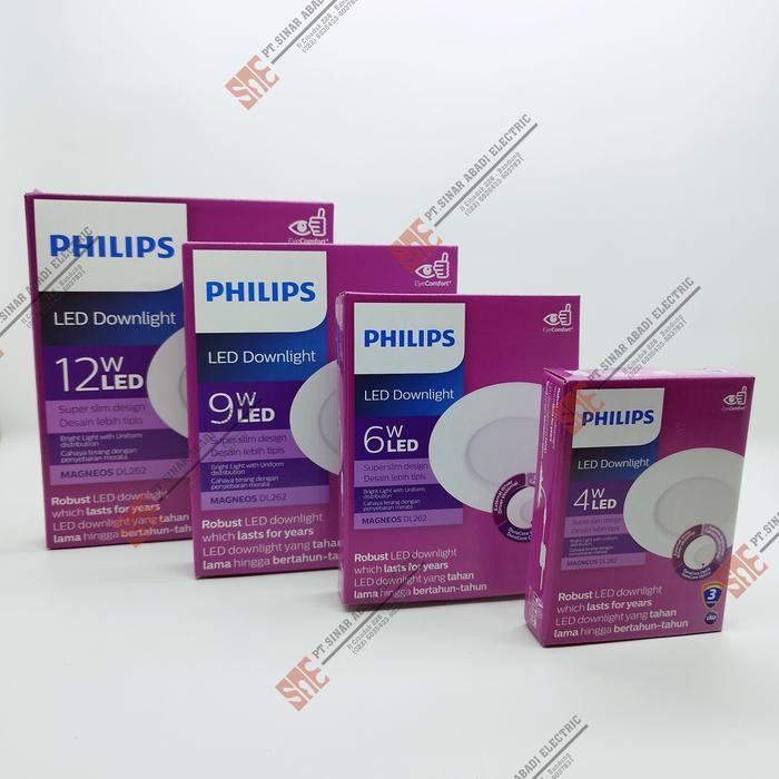 Philips Magneos 4W 6W 9W 12W / 3000K 4000K 6500K ดาวน์ไลท์ Led
