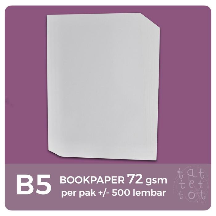 Deli Atk - Bookpaper 72 Gr B5 1 Rim Book Paper Novel Imperial