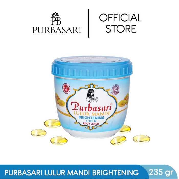 Purbasari Bath Scrub Cosmetics 235gr Brightening Jicama Mutiara LP