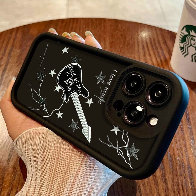 Dynamic Star Guitar Casing Redmi Note 14 4G 5G Pro Plus 13 13C Poco X7 Pro 5G 10C 12 Lite F5 M5S 12C