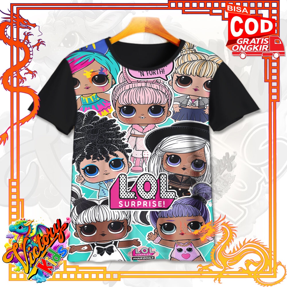 Victory Kids - เสื้อยืดเด็กพรีเมี่ยม เสื้อยืดระเหิดอินเทรนด์ Anti-Fall Lol V1