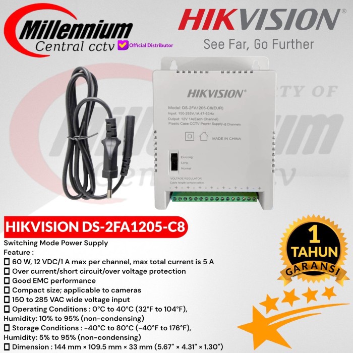 HIKVISION 8CH DS-2FA1205-C8 พาวเวอร์ซัพพลาย ADAPTER