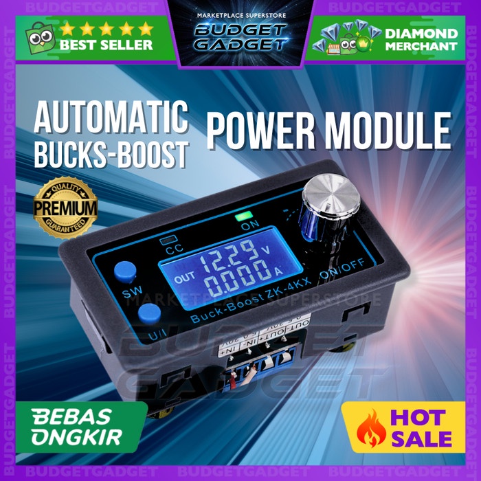 โมดูล DC Buck Boost Converter CC CV 30V 4A พร้อมจอแสดงผล LED - ZK-4KX