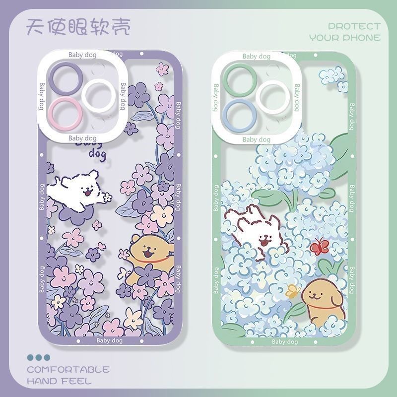 ลูกสุนัขคู่แฟนซี Soft Case Oppo A6x Reno 15 5G Reno 14F Reno 14 Pro A5x A5i Pro A5 2025 A3X A5 A3 Pr