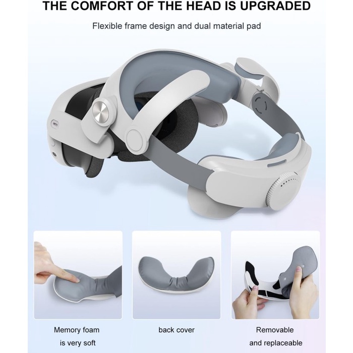 Halo Strap Fiit Vr T300 ที่คาดผม Vr Accessories Meta Quest 3 Strap
