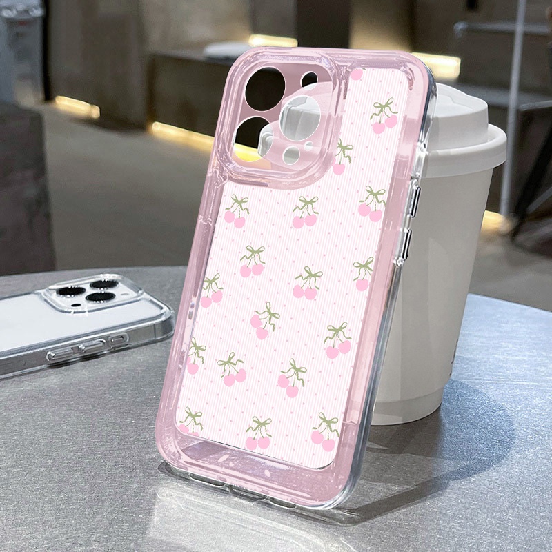 HP Soft Girls Cherry Minimalist Casing Vivo V60 Y400 Y19s Pro V50 Y29 Y19S V40 Lite 4G 5G Y28 V27 Y1