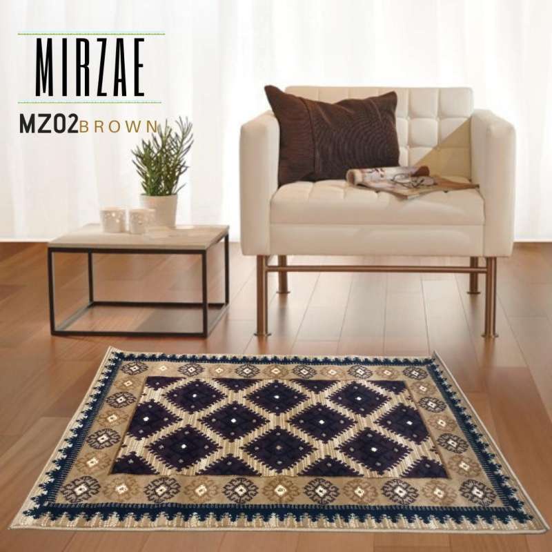 พรมปูพื้น Mirzae MZ02 - สีน้ําตาล [100x150] *