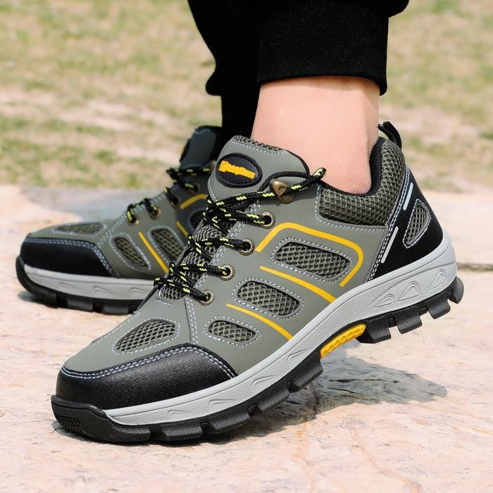 JTTOP" ใหม่ GUYISA YELLOW SAFETY SNEAKERS รองเท้ากีฬา