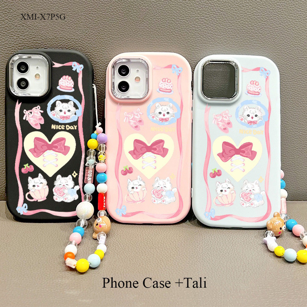 HP เคสโทรศัพท์สําหรับ Xiaomi Redmi Poco C71 F7 13X A5 X7 Pro 5G เคสโทรศัพท์ Soft Kesing สายคล้อง B8 