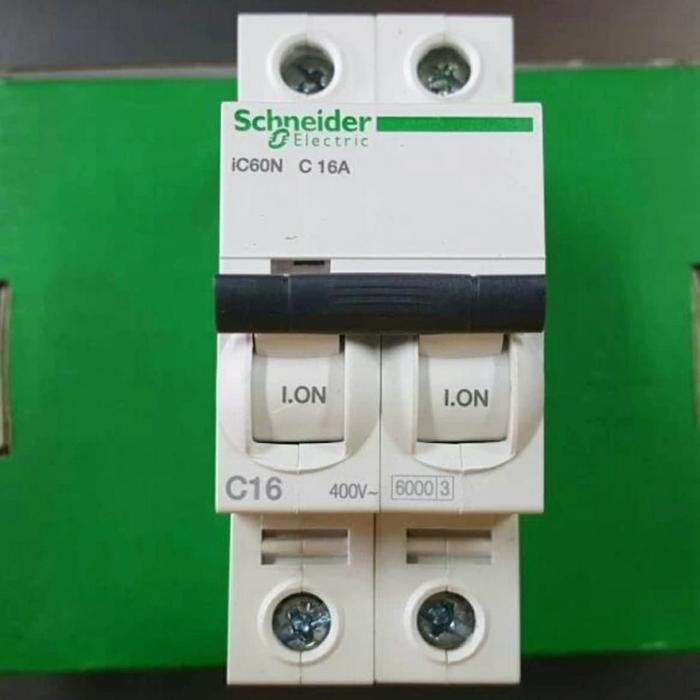 MCB IC60N 2P 16A 6kA Schneider 2Phase 2Pole