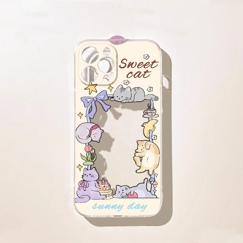 ล่าสุดแฟนซี Cat Cake Soft Case Hp Iphone 17 Pro Max 17 Air 11 13 Pro Max 16E 15 Pro Max 7+ 8+ 7 8 Pl