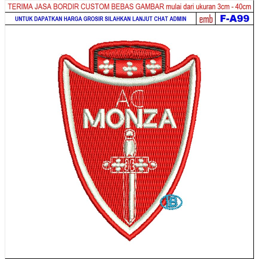 FC-69 MONZA FOOTBALL/CLUB EMBROIDERY PATCH ACCESSORIES