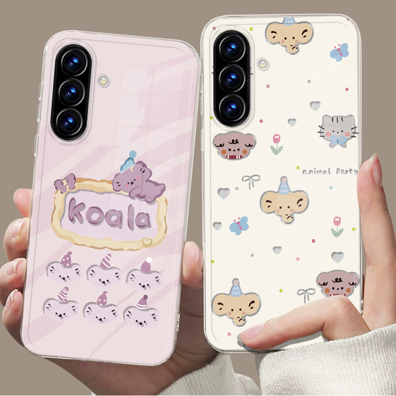 HP Firman Clear Softcase Point-Point สําหรับ Samsung Galaxy M15 M54 M23 M55 Galaxy S25 Ultra S24 Fe 