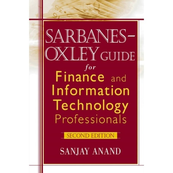 ผลิตภัณฑ์ที่โดดเด่น! อังกฤษ/อิน! คู่มือ Sarbans-Oxley สําหรับเทคโนโลยีการเงินและสารสนเทศ