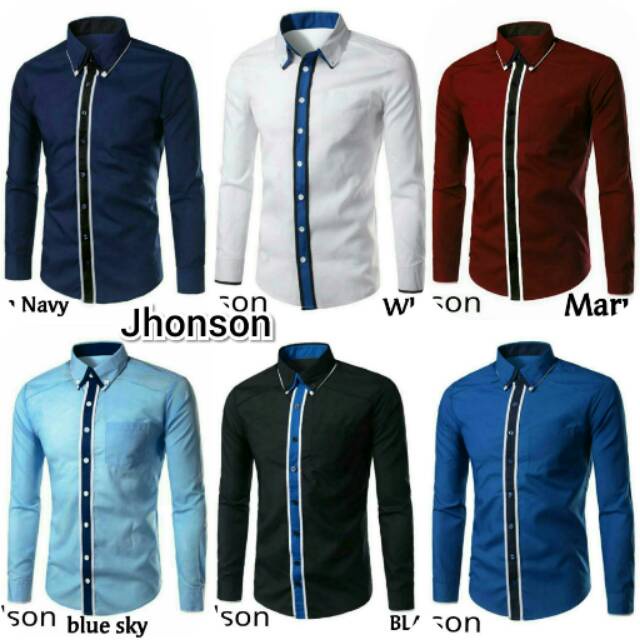 KEMEJA Vinnzz เสื้อเชิ้ตผู้ชาย Jhonson doson 6 สี