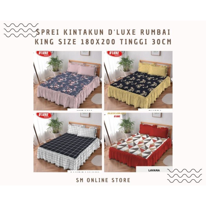 JTTOP [ SM ONLINE STORE ] KINTAKUN DLUXE BED SHEETS KING 180X200 TASSEL NO 1