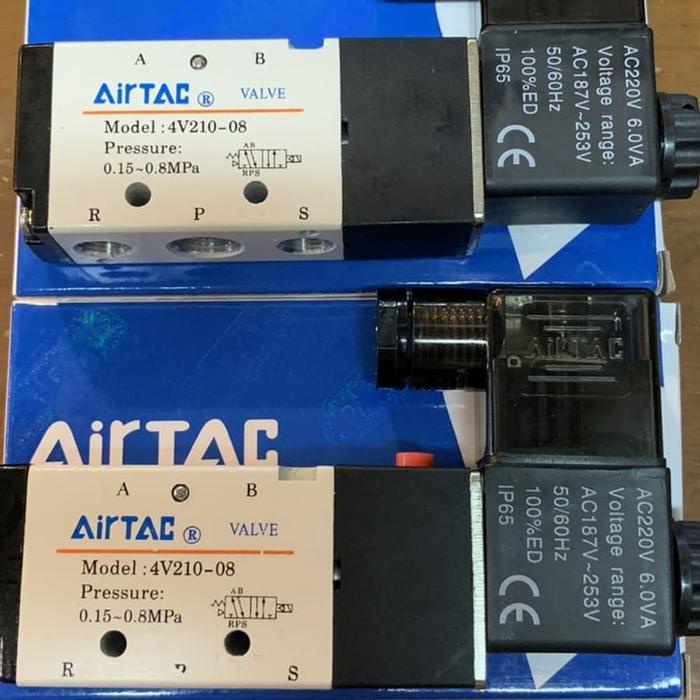 โซลินอยด์วาล์ว 4v210 08 / 4v210-08 Airtac 220V Ac / 24 V Dc