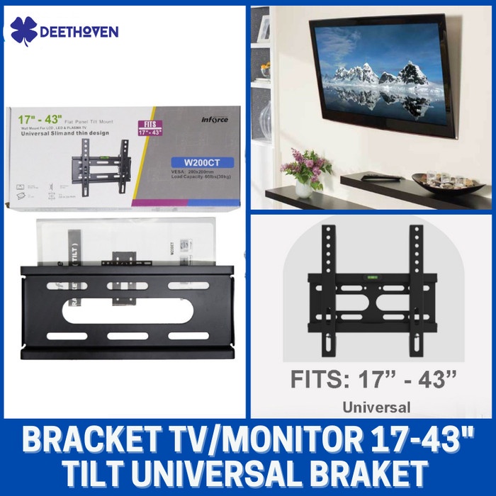 PREMIUM TV BRACKET/MONITOR 17-43" TILT UNIVERSAL BRACKET