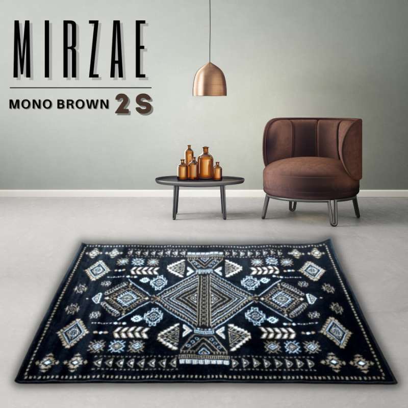 MIRZAE RUG CARPET 100 X 150 MONOCHROME - MZ MONO BROWN 2S *