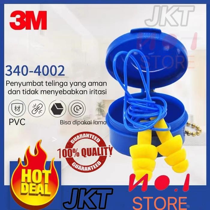 JTTOP" 3M 340-4 0 2 U LTR AF IT EARPLUG S EAR COVER พร้อม CASING 1 ชุด