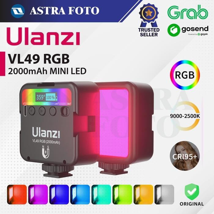 Light- Ulanzi Vl49 Rgb Mini Led Light - Vl-49 - ไฟวิดีโอแบบพกพา Hp