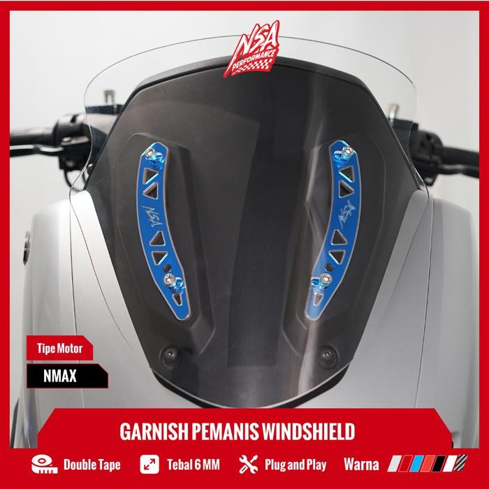 Nsa Garnish Windshield Nmax Bracket Windshield Nmax Accessories Yamaha Nmax Nsa Performance
