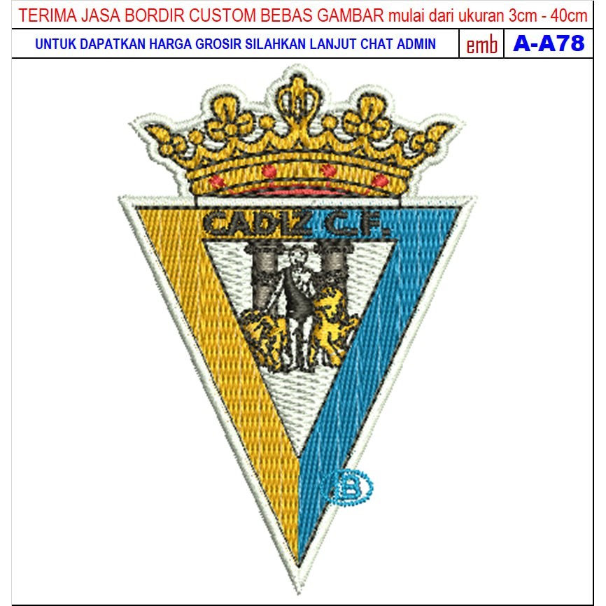FC-4 CADIZ FOOTBALL/CLUB EMBROIDERY PATCH ACCESSORIES