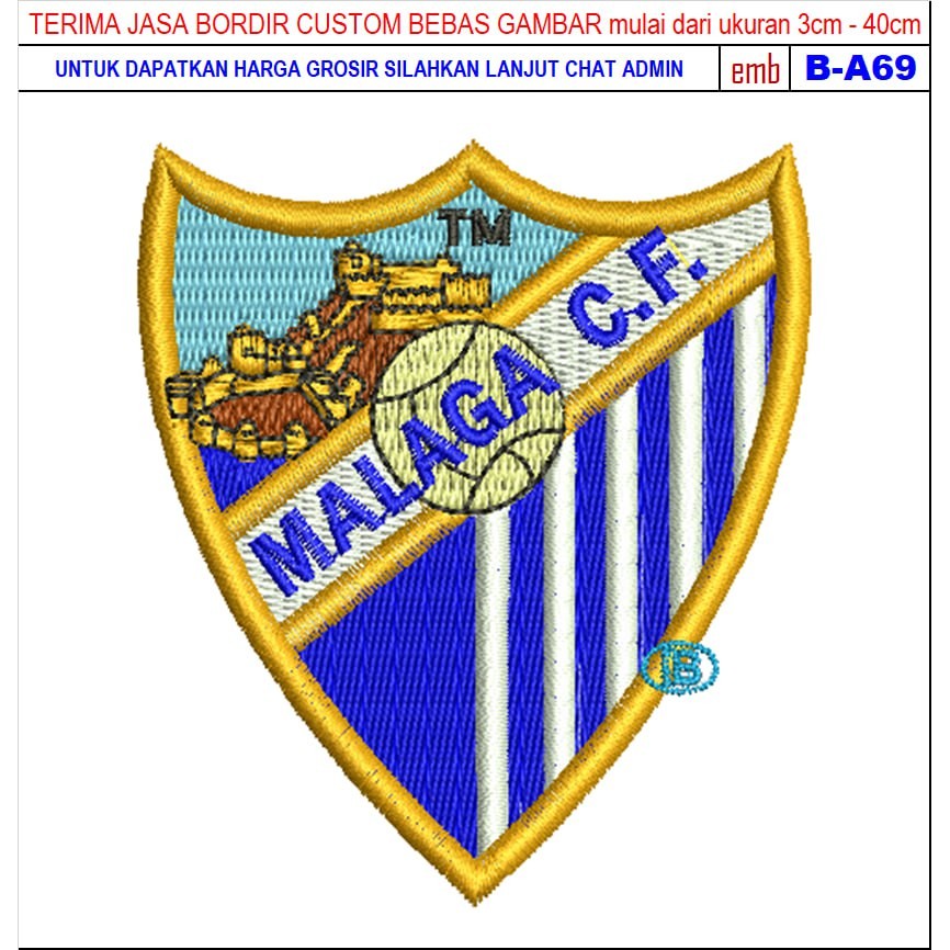 FC-33 EMBROIDERED PATCH MALAGA FOOTBALL/CLUB ACCESSORIES