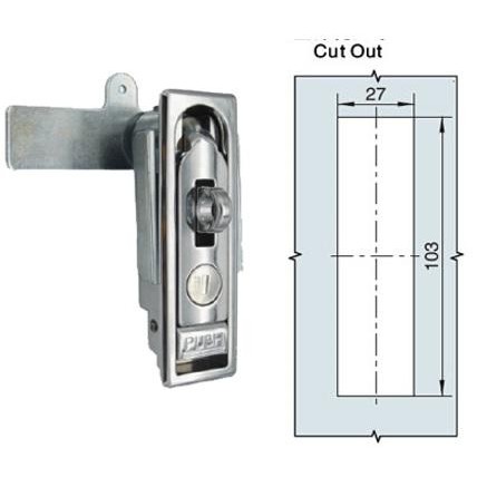 PADLOCKABLE PUSH PANEL KEY MS104C-3-1G; DIMENSIONS: 35X110MM