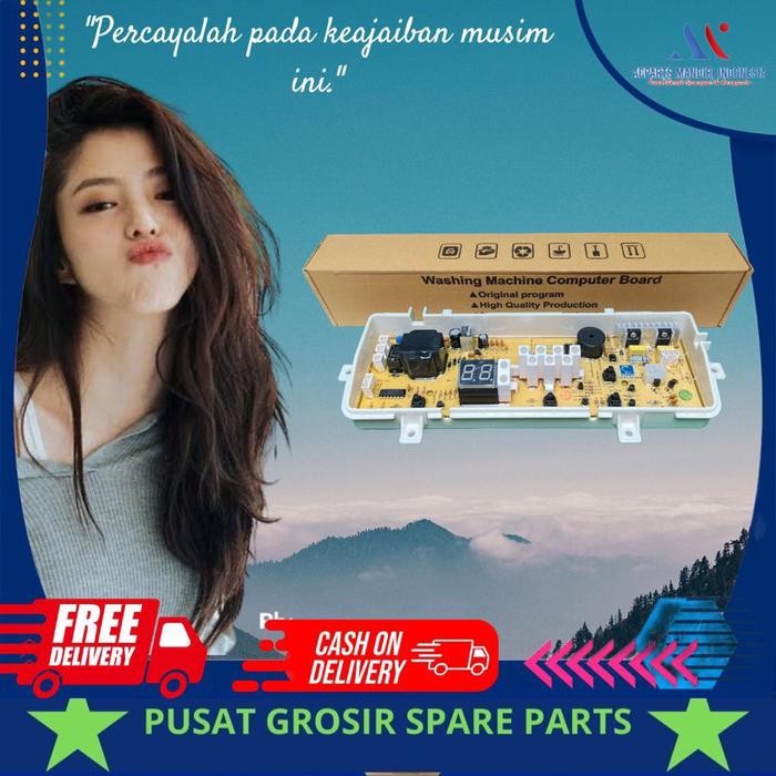 MESIN SAMSUNG WA90M4 9.0KG, TOP LOADING WASHING MACHINE PCB MODULE (DC92-00700A)