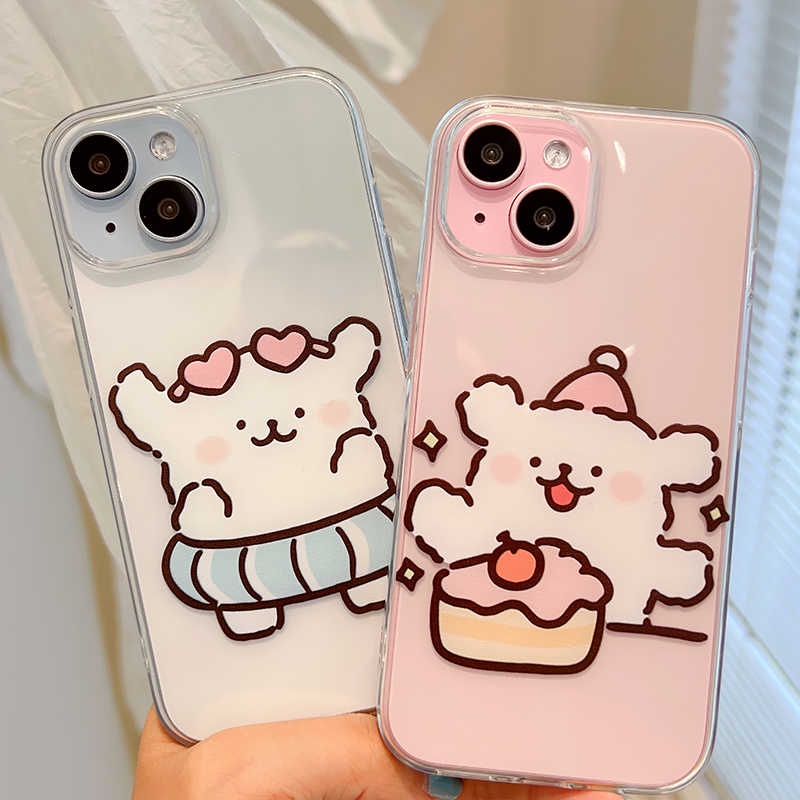 ล่าสุดลูกสุนัขคู่กันกระแทกHp Iphone 16 Pro Max 17 Pro Max 17 Air 16e 11 13 Pro Max 15 Pro Max X Xs M