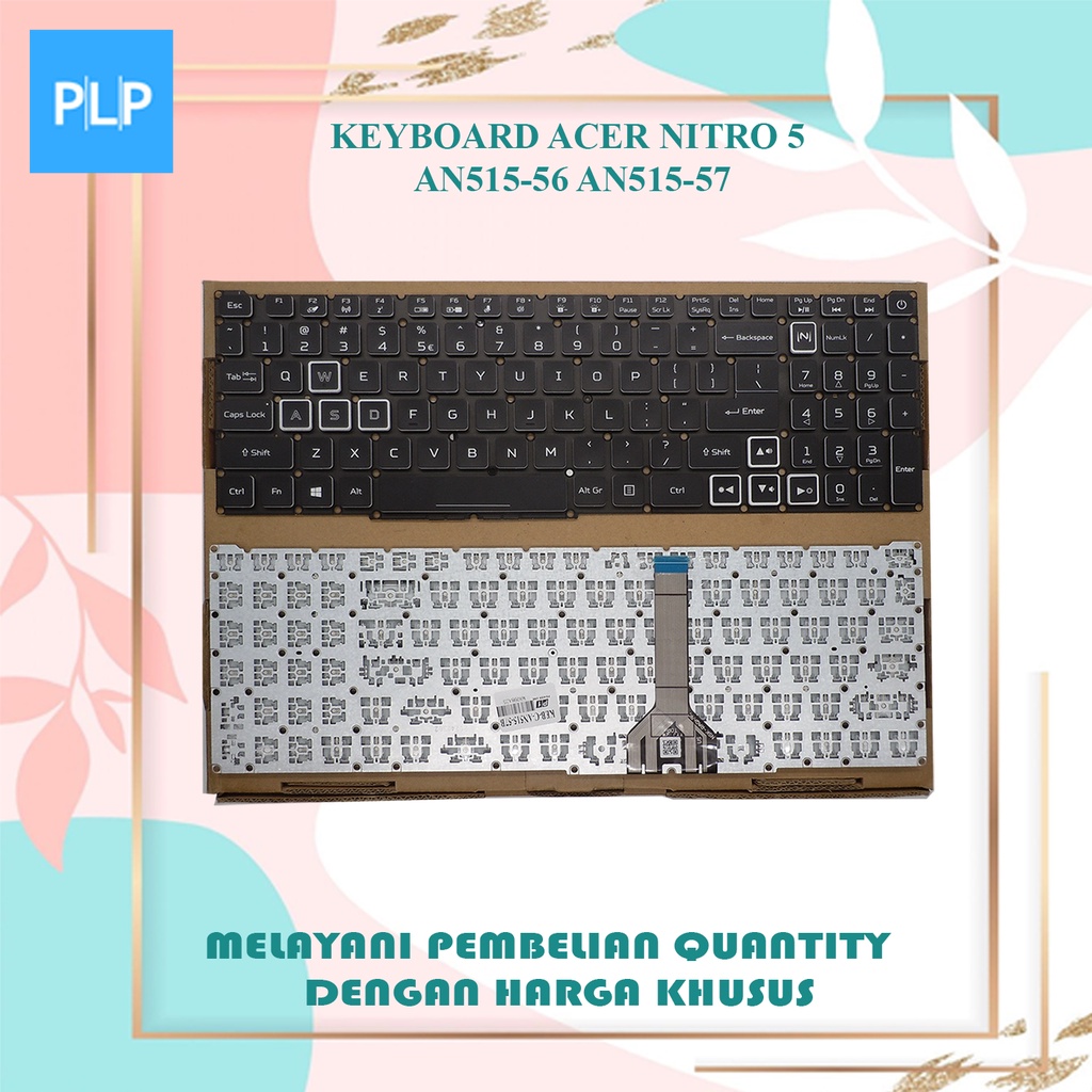 คีย์บอร์ด Acer Nitro 5 an515-56 an515-57 สีดํา